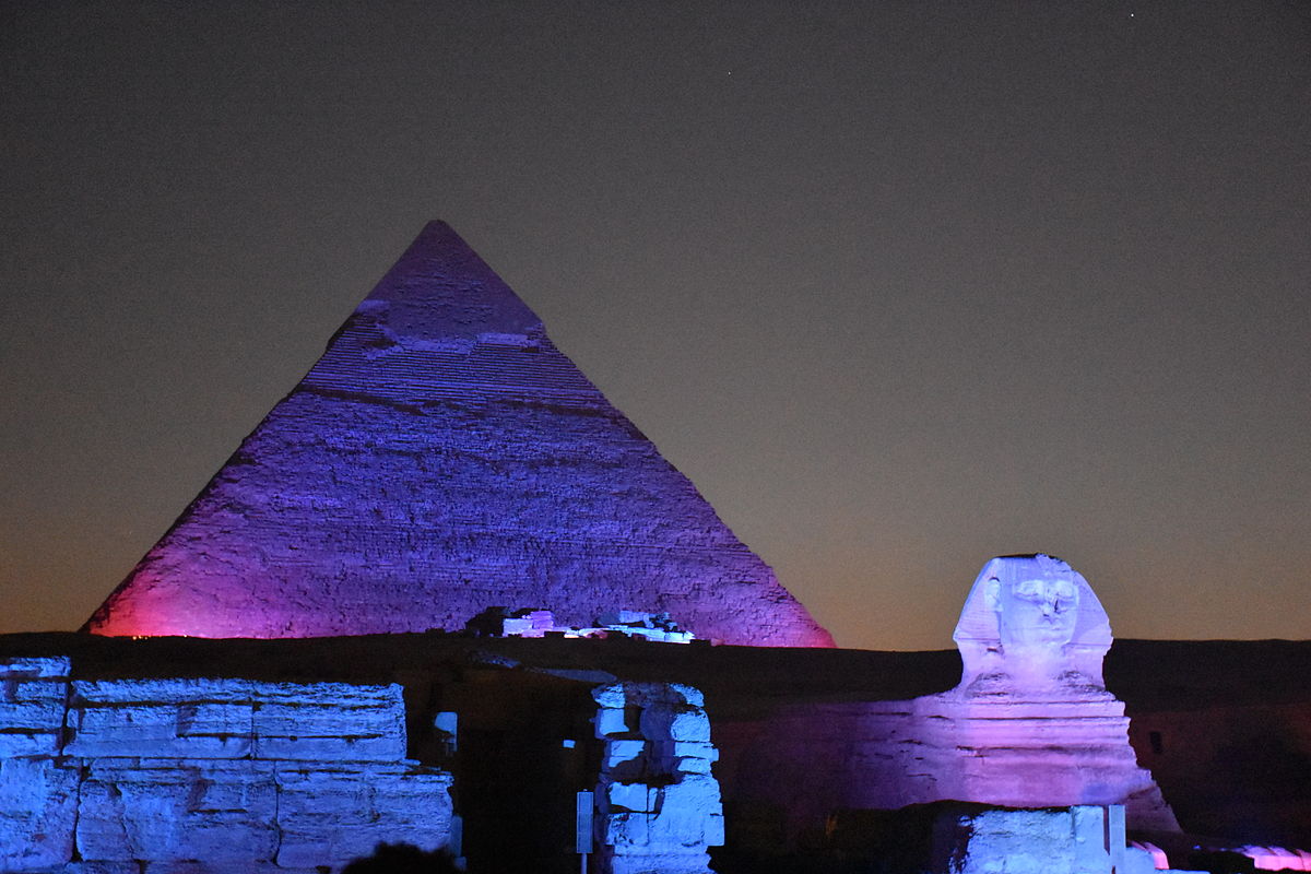 Son et lumière sound and light show at Giza